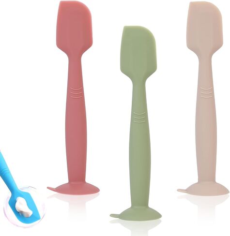 Baby Diaper Cream Spatula Applicator 3 Pack Butt Paste Spatula Soft Silicone,Diaper Rash Cream Applicator, Baby Essentials Must Haves Newborn Stuff (Red Green Grey) in Saudi Arabia