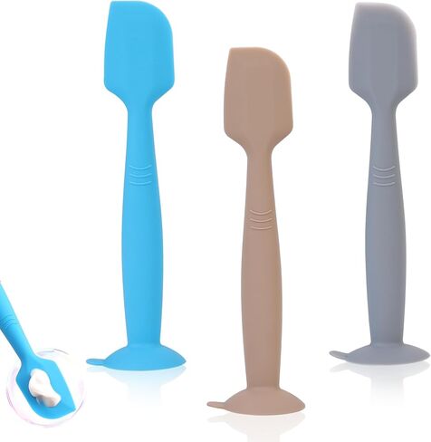 Baby Diaper Cream Spatula Applicator 3 Pack Butt Paste Spatula Soft Silicone,Diaper Rash Cream Applicator, Baby Essentials Must Haves Newborn Stuff (Red Green Grey) in Saudi Arabia