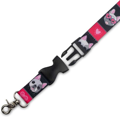 Limeloot Pitbull Dog Lanyard | 1" Wide Lanyard with Breakaway, Release Buckle, and Flat Ring in Kuwait