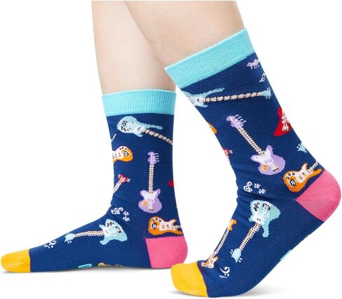 HAPPYPOP Cool Guitar Gifts for Men Unique, Funny Socks Guitar Lovers Gifts, Heavy Metal Gifts Music Gifts for Bass Guitar Players Teachers in Saudi Arabia