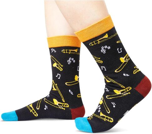 HAPPYPOP Cool Guitar Gifts for Men Unique, Funny Socks Guitar Lovers Gifts, Heavy Metal Gifts Music Gifts for Bass Guitar Players Teachers in Saudi Arabia