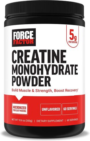 FORCE FACTOR Creatine Gummies, Creatine Monohydrate for Muscle Gain, More Strength, and Faster Recovery, Clinically Proven Creatine 5g Dose, Mixed Berry, 30 Servings in Saudi Arabia