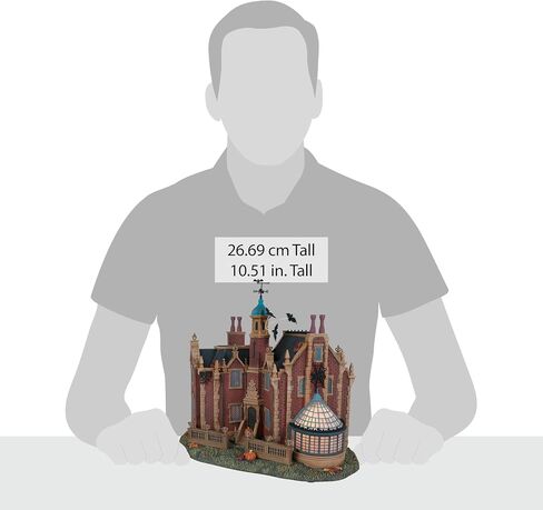 Department 56 Snow Village Halloween Disney World The Haunted Mansion Lit Building- Hand Painted Crafted Collectible with Lights Home Decor Buildings in Saudi Arabia