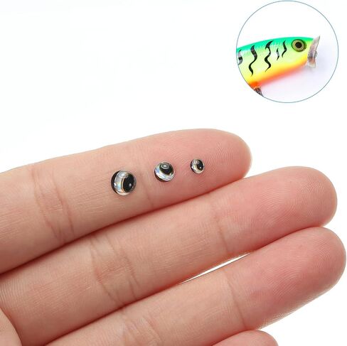 PATIKIL Fishing Lure 3D Eyes 5mm, 300Pcs Waterproof Artificial Fish Eye Fly Tying Lures Crafts Tackle Accessory for Fishing Baits DIY, Gold in Saudi Arabia