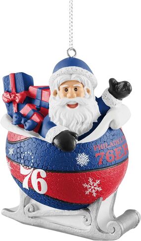 FOCO - NBA 4" Basketball Sleigh Resin Xmas Christmas Holiday Tree Hanging Ornament (New York Knicks) in Saudi Arabia