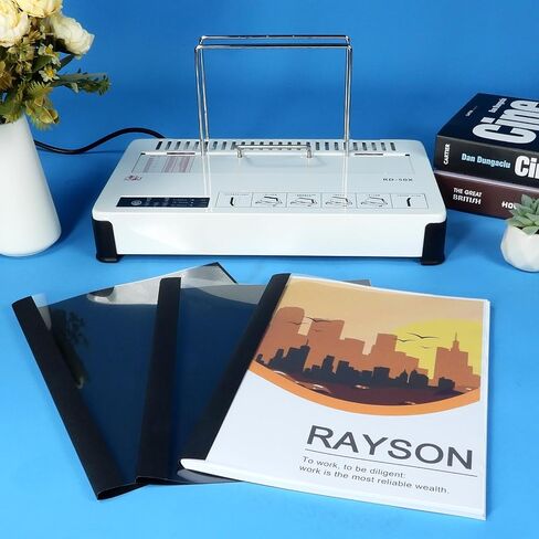 أغطية تجليد حرارية من RAYSON TBC2346-100W-US، غطاء تجليد أبيض بحجم حرف، 1/16 بوصة، 1/8 بوصة، 3/16 بوصة، 1/4 بوصة عبوة متعددة الأحجام مكونة من 100 قطعة in Kuwait