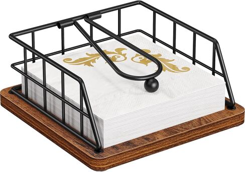 Honiter Napkin Holder for Table, Paper Napkin Holders for Kitchen, Farmhouse Napkin Holders with Weighted Arm, Flat Napkin Dispenser for Countertop, Dining Room, Party in Saudi Arabia