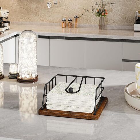 Honiter Napkin Holder for Table, Paper Napkin Holders for Kitchen, Farmhouse Napkin Holders with Weighted Arm, Flat Napkin Dispenser for Countertop, Dining Room, Party in Saudi Arabia