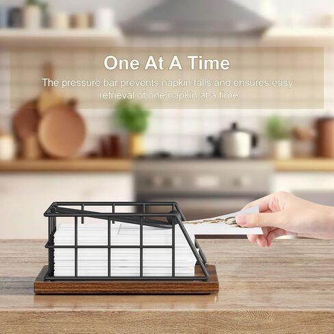Honiter Napkin Holder for Table, Paper Napkin Holders for Kitchen, Farmhouse Napkin Holders with Weighted Arm, Flat Napkin Dispenser for Countertop, Dining Room, Party in Saudi Arabia