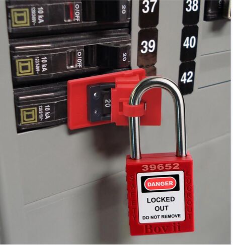 محطة قفل Tagout مع 4 أقفال أمان، 1 مشابك، 30 بطاقة قفل، 30 ربطة عنق من النايلون، محطة لوتو لـ 4 أقفال أمان. in Kuwait