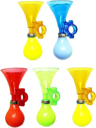BESPORTBLE Bike Horn Loud Cute Creative Trumpet Handlebar Alarm Ring Cycling Bell Mountain Bike Road Bike Ring Horn Party Noise Maker for Boys and Girls 5pcs (Random Color) in Saudi Arabia