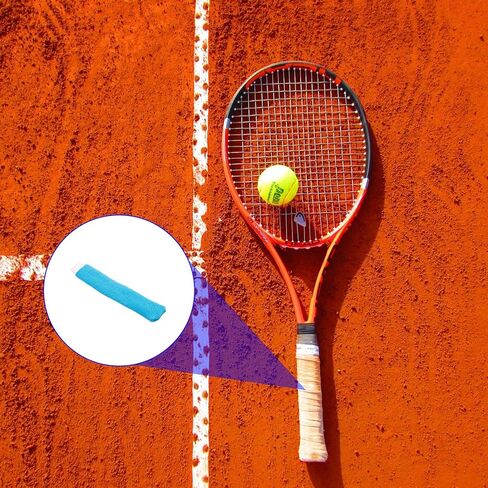 4 عبوات من مناشف كرة الريشة - مقبض مضرب تنس من النايلون المضاد للانزلاق، يمكن وضعها على مقبض كرة الريشة/التنس/الجولف (أزرق) in Kuwait