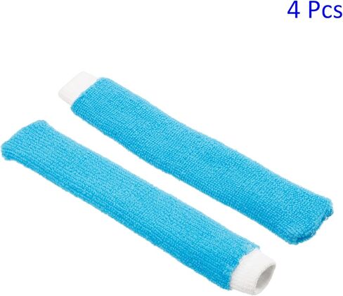 4 عبوات من مناشف كرة الريشة - مقبض مضرب تنس من النايلون المضاد للانزلاق، يمكن وضعها على مقبض كرة الريشة/التنس/الجولف (أزرق) in Kuwait