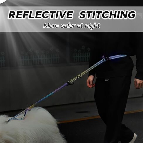 Hands Free Dog Leash, Adjustable Heavy Duty Waist Belt for Small Medium Large Dogs Walking Running with Reflective(Red) in Kuwait