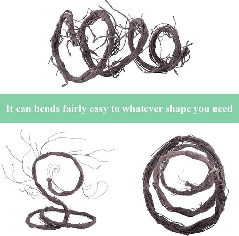 300 سم / 118 بوصة فروع شجرة اصطناعية خضراء كبيرة مرنة جذع شجرة وهمية إكليل الروطان إكليل الكرز زهر العنب زهور للتعليق على الحائط الباب الأمامي ديكور مسكن الزواحف in Kuwait