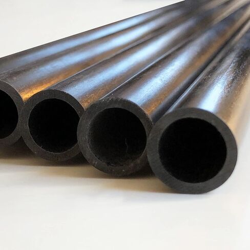 – Carbon Fiber Tube - 12mm X 8mm x 1000mm – Pultruded Round Hollow Carbon Fiber rods Black Matte Finish - Pure Carbon Fibre Hollow Tube shafts - for RC Planes-Drones, Boat DIY Craft Projects in Saudi Arabia