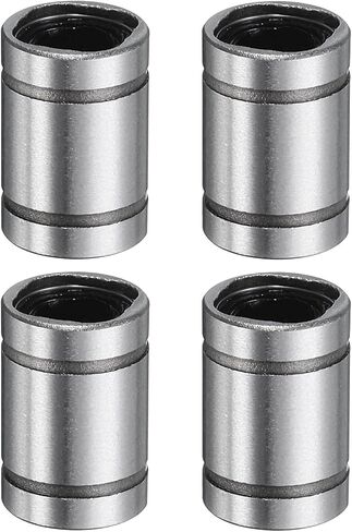 uxcell 4Pcs LM5UU Linear Bearing 5mm Bore 10mm OD 15mm Length Linear Ball Bearings Double Side Rubber Sealed Bearing Steel for CNC Machine 3D Printer Food Packaging Machine in Saudi Arabia