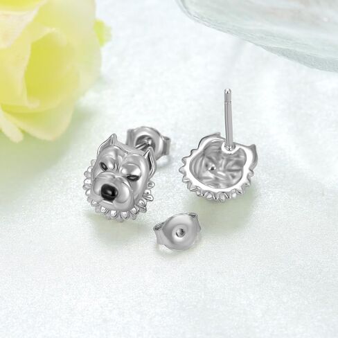 Poodle Earrings 925 Sterling Silver Poodle Stud Earrings Cute Animal Dog Jewelry Gifts for Women Girls in Saudi Arabia