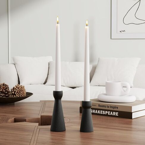 Taper Candle Holders for Candlesticks Ceramic Candle Stick Candle Holder- Set of 2 Decorative Candle Stand for Wedding Decor,Dinner Party and Table Centerpieces,Housewarming Gift White in Saudi Arabia