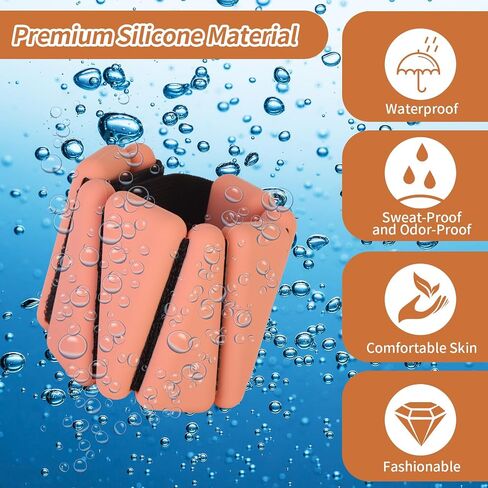 Wrist Weights Set of 2(1Lb Each), Adjustable Wrist and Ankle Weights for Women, Wearable Silicone Arm & Leg Weights for Yoga, Dance, Gym, Walking, Running, Pilates, Aerobics in Saudi Arabia