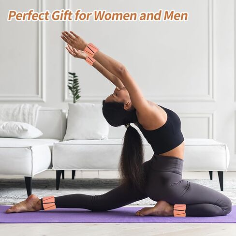 Wrist Weights Set of 2(1Lb Each), Adjustable Wrist and Ankle Weights for Women, Wearable Silicone Arm & Leg Weights for Yoga, Dance, Gym, Walking, Running, Pilates, Aerobics in Saudi Arabia