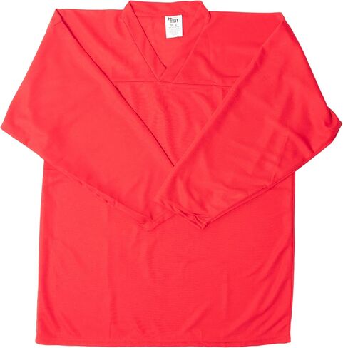 Troy DJ80 Series Ice Hockey Practice Jersey | Senior | Solid Color | Blank | Plain | Men | Mesh | Lightweight (Senior Small, Red) in Saudi Arabia