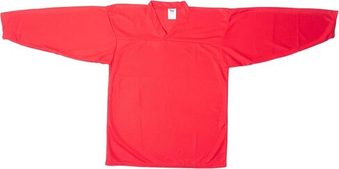 Troy DJ80 Series Ice Hockey Practice Jersey | Senior | Solid Color | Blank | Plain | Men | Mesh | Lightweight (Senior Goalie, Red) in Saudi Arabia
