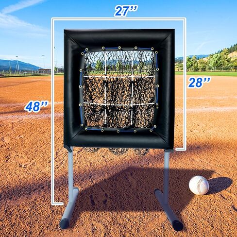 Pitching Net with Strike Zone, Pitching Target, Baseball Pitching Net with 9 Hole Strike Zone, Portable Baseball Softball Pitching Target for Youth and Adult with Carry Bag in Saudi Arabia