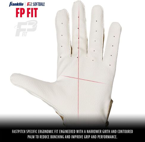Franklin Sports USA Softball Women's Softball Batting Gloves - Classic X Fastpitch + Slowpitch Softball Girls Batting Gloves - Youth Girls Batting Glove Pair in Kuwait