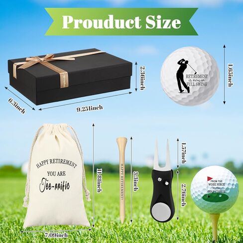 17 Pcs Retirement Gift Golf Ball Set Funny Retirement Golf Gifts with Golf Balls Tees Embroidered Towels Brush Repair Tool Bag Gift Set for Dad Husband Coworkers Golfers Golf Lovers in Saudi Arabia