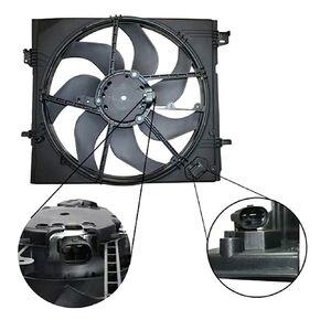 25380-D9900 Radiator Cooling Fan Assembly Replace# 323-55032-040 PF1722 Compatible with Kia Sportage L4 2.4L 2017 2018 2009 2020 2021