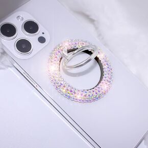Erolagomat Bling Magnetic Cell Phone Ring Holder Grip Compatible with MagSafe，Glitter Sparkle Magnet Finger Phone Ring Grip Stand Holder Compatible with iPhone 15 14 Plus 13 12, Pro, Pro Max, Mini