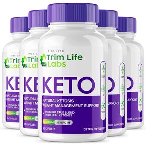 (5 Pack) Trim Life Labs Keto Capsules - Trim Life Labs Weight Loss Keto Pills Support Maximum Strength Formula Keto+ACV Supplement Reviews Over Night Pastilla (300 Capsules)
