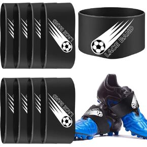 Jecery 10 Pieces Soccer Cleat Lace Cover Soccer Shoe Band Youth Adult Protector Elastic Shoe Laces Rubber Shoe Covers
