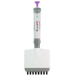 Globe Scientific 3354-50 Diamond APEX Pipette, 8 Channel, Fully Autoclavable, Adjustable Volume, Yellow, Tip Group B, 5-50µL Capacity, 1/EA