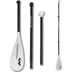 MOUNTOCEAN SUP Stand Up Paddleboard Paddle-Lightweight 3 Piece Adjustable Surfing Paddles, Adjustable Aluminum Alloy Shaft,Plastic Nylon Blade for Surfing, Floating,Water Sport