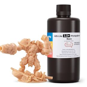 ELEGOO ABS-Like 3.0+ 3D Printer Resin Translucent 1000g, High Heat-Resistance 3D Printing Resin, Lower Viscosity and Shrinkage, 405nm LCD UV-Curing for MSLA/LCD/DLP 3D Printer