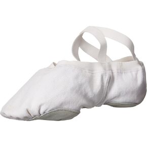 Bloch Men's Dance Synchrony Split Sole Stretch Canvas Ballet Slipper/Shoe, White, 11.5 C US