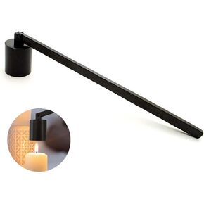 Candle Snuffer, Candle Snuffer Extinguisher with Long Handle, Black Stainless Steel Wick Flame Snuffer for Putting Out Candle Flame Safely