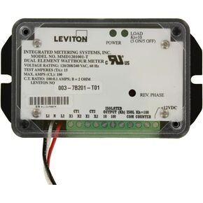 Leviton 7B201-T01 EB MINIM 3WI3PH120V 0.1/0.01KWH 100:0.1A