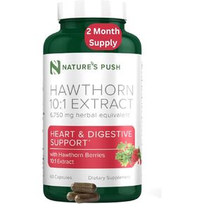 Super Potent Hawthorn Berry Extract Capsules - 6,750mg 10:1 for Digestion Heart Health and Glycemic support - Extra Strength Hawthorn Berry Capsules - Non-GMO Gluten Free Vegan GMP USA 2 month supply