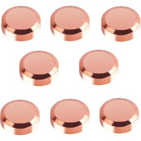 8PCS Mirror Screws Pure Copper Cap Decorative Mirror Nails 25mm Diameter Inclined Plane Mirror Screws Cap Cover Nails for Sign Advertising Hardware（Rose Gold）