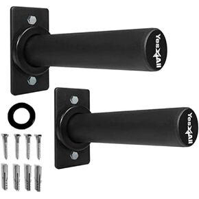 Yes4All Wall Mounted Weight Plate Holder - Fit 2inch Olympic Weight Plates, Protective Rubber Pad