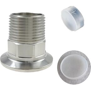 SS304 الفولاذ المقاوم للصدأ 1.5 "ثلاثي المشبك إلى 1" NPT ذكر الخيوط محول تركيب الأنبوب الصحي in Kuwait