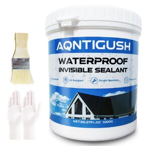 Invisible Waterproof Sealant，35.2OZ(1000g) Transparent Repairing Leak Waterproof Coating，Liquid Waterproof Insulating Agent，Indoor & Outdoor Adhesive