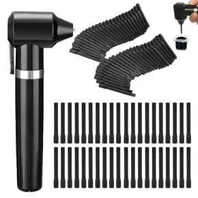 Tattoo Ink Mixer Machine 𝗦𝗲𝘁 - 100Pcs Yugui Ink Mixing Sticks and 100Pcs Tattoo Ink Cups Pigment Mixer Agitator Sticks Black Electric Color Tattoo Mixer Machine for Makeup Eyebrow Color