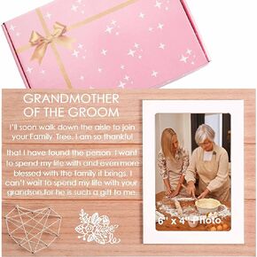 Wedding Photo Frame Gift for Grandmother of the Groom Gift from Bride-Rehearsal Dinner Gift for Grandma of the Groom-Thank you Gift-Bridal Shower Gift-Picture Frame Gift for Grandma of the Groom