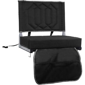 Stadium Seats for Bleachers with Back Support, Bleacher Seats with Backs and Cushion Wide, Portable Folding Comfort Stadium Chair with Shoulder Strap, Carry Handle, Storage Pockets
