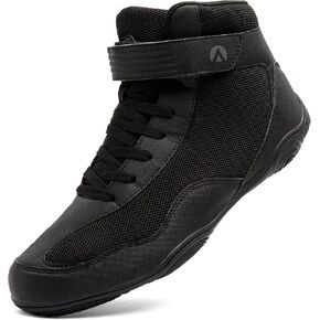 DimaiGlobal Men's Wrestling Shoe Fitness Sneaker Boxing Shoes Zero Drop Sole High Top Fighting Shoes Taekwondo Karate Martial Arts Training Shoes