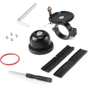 حامل جرس الدراجة لـ AirTag مقاوم للماء ومتتبع نظام تحديد المواقع للدراجة مضاد للسرقة، حامل من سبائك الألومنيوم لمقود الدراجة الجبلية على الطريق، حلقة صوت عالية ونقية in Kuwait